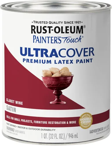 Vista 63 de Rust-Oleum 1976502 Painter's Touch - Pintura de látex, cuarto de galón, negro plano, 32 onzas líquidas, (paquete de 1)