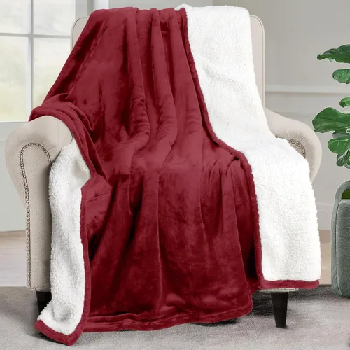 Vista 22 de Utopia Bedding Manta Sherpa Tamaño Throw (Negro, 50x60 Pulgadas) - Manta Reversible de Vellón Suave y Ligera para Cama, Sofá, Sillón, Camping