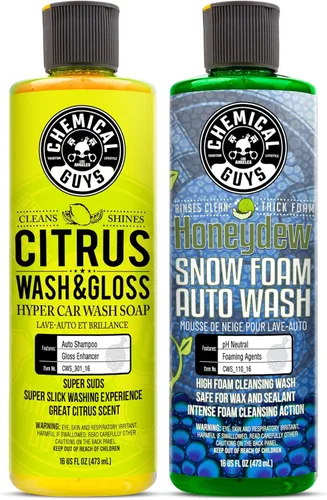 Vista 16 de Chemical Guys Jabón de espuma para lavado de automóviles Citrus Wash & Gloss - Jabón de espuma con fórmula de alta espuma para cañones de espuma