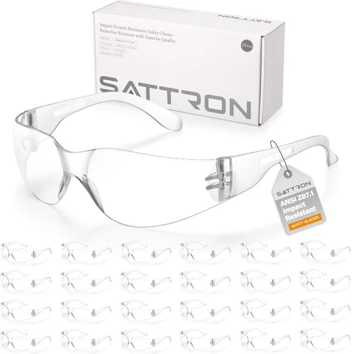 Vista 10 de 100 paquetes de gafas de seguridad teñidas, gafas protectoras resistentes a arañazos e impactos, lentes de policarbonato de humo oscuro