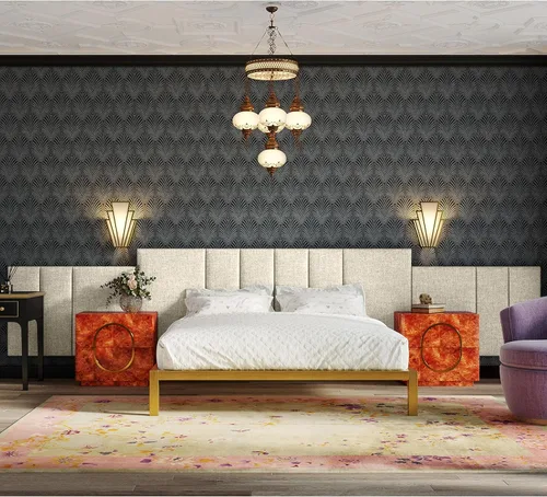 Vista 303 de Jaxx Panelist - Cabecero acolchado moderno, juego de 4 paneles para montar en la pared (cada uno de 11.25 x 38 pulgadas), tamaño King