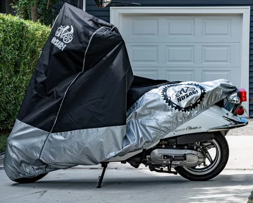 Vista 6 de Nuzari Funda Resistente Pequeña de 250cc para Motocicleta - Fundas Impermeables para Motocicletas para Almacenamiento al Aire Libre - Funda