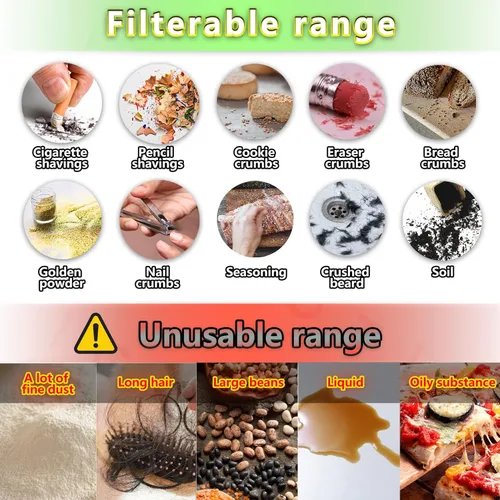 Vista 8 de IGOKOTI Mini aspiradora de escritorio, aspiradora de teclado de carga USB con patrón, mini aspiradora desmontable y portátil para escritorio