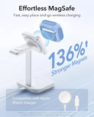 Vista 6 de ESR Funda para AirPods Pro 3, compatible con AirPods Pro de 3ª generación (2025), compatible con MagSafe, cubierta de protección completa contra