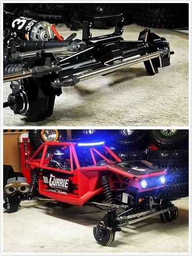 Vista 3 de Treal Carcasa de eje delantero Capra CNC de aluminio 7075 de una pieza de billete sólido (negro)