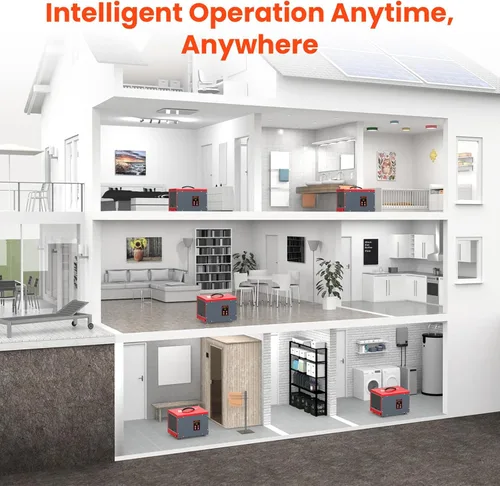 Vista 7 de Abestorm Deshumidificadores de espacio de rastreo de 70 pintas con bomba, deshumidificador comercial portátil compacto de hasta 1,000 pies