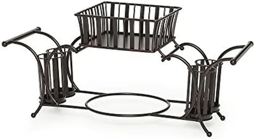 Vista 7 de Gourmet Basics by Mikasa caja para pícnic de metal, color negro antiguo