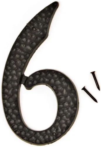 Vista 5 de Hy-Ko Products DC-5/0 Número de casa de aluminio fundido a presión 0 (ZERO) 4.5" de alto, negro, 1 pieza