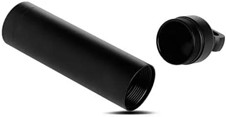 Vista 5 de Negro CNC mecanizado de aluminio EDC supervivencia impermeable cápsula sello botella titular caso contenedor supervivencia EDC herramienta