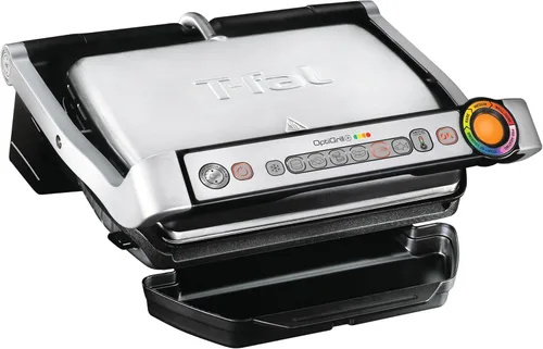 Vista 10 de T-Fal OptiGrill - Parrilla eléctrica XL de acero inoxidable, 6 porciones, 9 modos de cocción automáticos inteligentes, prensa Panini, 1800 vatios