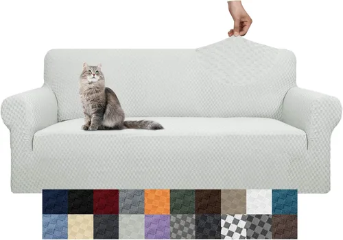 Vista 57 de YEMYHOM Funda para sofá con diseño jacquard de alta elasticidad, funda para silla de sala de estar, a prueba de mascotas, perros y gatos