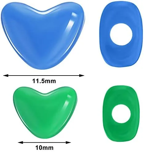 Vista 3 de Hicarer Cuentas de pony de corazón de agujero grande a granel para manualidades, multicolor, cuentas acrílicas, pulseras, collares de arco iris