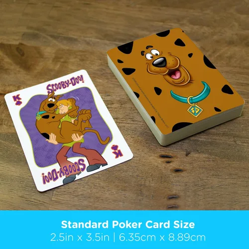 Vista 5 de AQUARIUS Scooby Doo - Baraja de cartas con temática de Scooby Doo para tus juegos de cartas favoritos, mercancía oficial de Scooby Doo y regalo