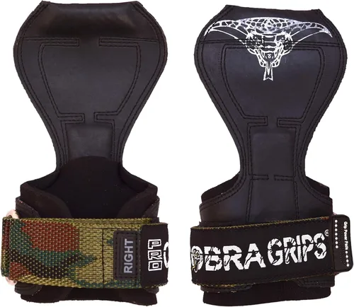 Vista 11 de Cobra Grips Weight Lifting Gloves with Adjustable Neoprene Padded Wrist Wraps - Heavy Duty Alternative to Power Lifting Hooks for Deadlifts