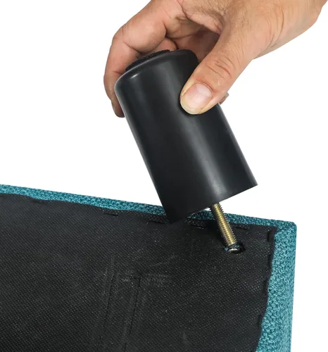 Vista 46 de Adeco 15.4" Small Footstool Ottoman for Footrest, Modern Rectangle Step Stool Extra Seating with Non-Skid Plastic Legs for Living Room, Couch, Brown