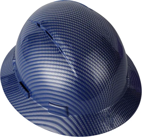Vista 17 de Zeluga Casco duro de ala completa HDPE, casco de seguridad de construcción con orificios ventilados, suspensión de trinquete ajustable de 6 puntos