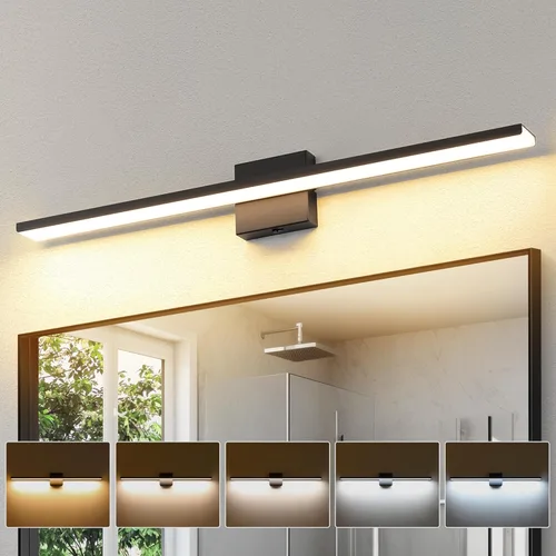Vista 14 de JUSHENG Luces de Tocador Negras para Baño 5CCT Regulables Accesorios de Luces de Tocador para Baño Luz LED de Tocador Barra de Luz de Tocador 24