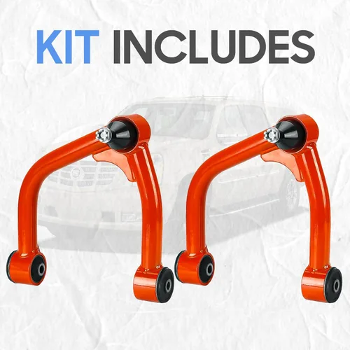 Vista 3 de Brazos de control superiores delanteros con rótula para elevación de 2 a 4 pulgadas, compatible con Toyota Tundra 2007-2021, Toyota Sequoia