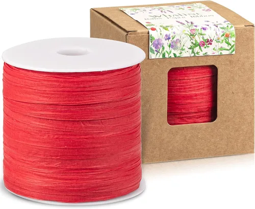 Vista 8 de Whaline Cinta de papel de rafia de Navidad de 229 yardas, cordel de papel de embalaje para regalos de festivales, decoración y tejido de bricolaje