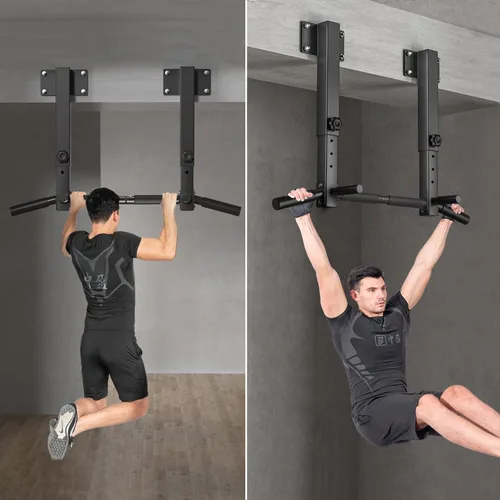 Vista 3 de Wall Mount Pull Up Bar, Joist Beam Rafter Mount Pull-up Bar, Ceiling Mounted Chin Up Bar for Home Gym with Punching Bag Hanger