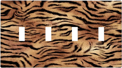 Vista 75 de Placa de interruptor de luz con estampado de leopardo de 1 banda, placa de pared basculante individual, placa decorativa eléctrica GFCI