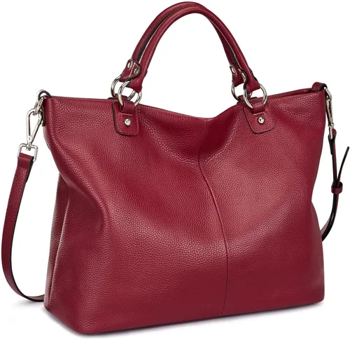 Vista 11 de Bolso Kattee para mujer de cuero suave, bolso cruzado superior y bolsos de mano Albaricoque