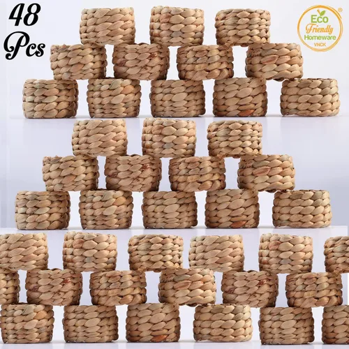 Vista 7 de 48 servilletas bohemias, servilletas de Pascua, Servilleteros para mesas, servilletas a granel, servilletas de mesa de jacinto de agua para Navidad