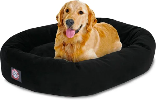 Vista 62 de Majestic Pet Cama para perros pequeños, de 24 pulgadas, mezcla de espuma viscoelástica triturada, de gamuza triturada, lavable, de 24 x 19 x 7