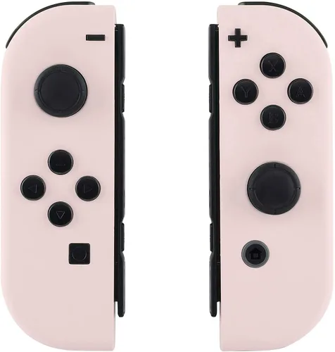 Vista 4 de eXtremeRate Cherry Blossoms - Carcasa Joycon con agarre suave al tacto y botones de juego completo para Nintendo Switch, placa frontal de repuesto