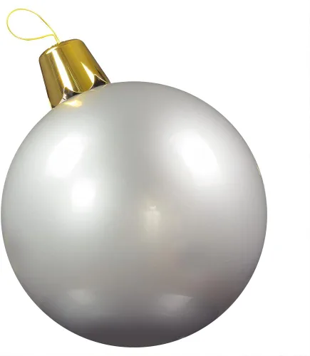 Vista 18 de Adornos inflables de Navidad – Bolas de Navidad de gran tamaño de 8", 17", 27" para patio exterior, césped, árbol - Decoración navideña para Rosa