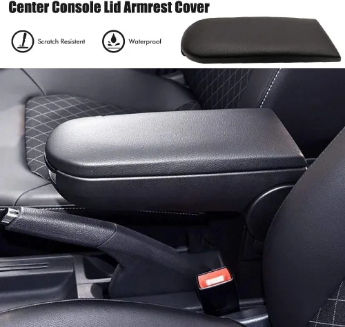Vista 2 de Tapa para reposabrazos de consola central compatible con Volkswagen Beetle 1999-2005 1999-2004 VW Golf Jetta Passat Auto Funda de repuesto