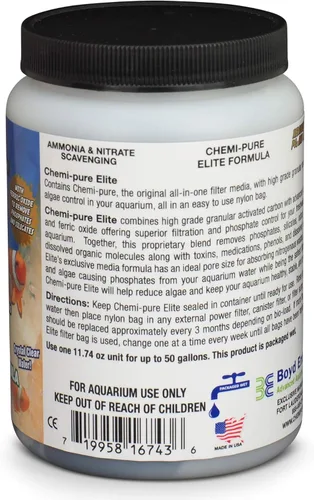 Vista 3 de Chemi-Pure Elite para Acuario ABE16743, 11.74 onzas, Boyd Enterprises , Blanco