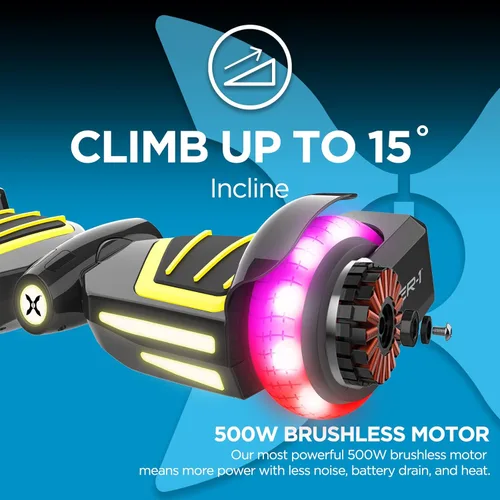 Vista 3 de Hover-1 Ranger + Scooter eléctrico de autoequilibrio - Velocidad máxima de 9 MPH, rango de 9 millas, batería de iones de litio de larga duración