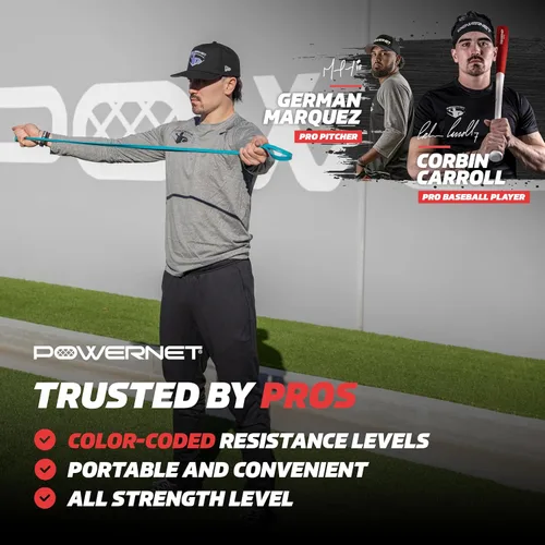 Vista 2 de PowerNet Resistance Bands, Heavy Duty & Regular Resistance Color-Coded Exercise Bands, Workout Equipment for Home Gym, Progressive Elastic Bands for