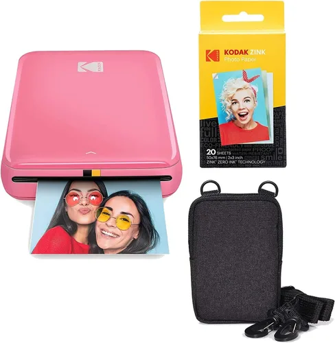 Vista 2 de KODAK Step Wireless Mobile Photo Mini Printer (Black) Go Bundle Negro