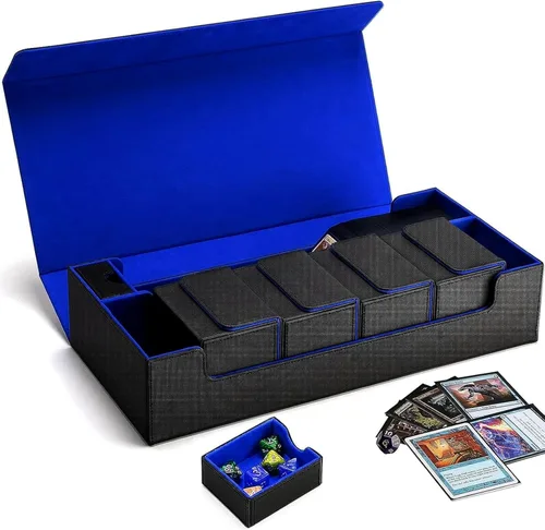 Vista 14 de Estuche de almacenamiento prémium para tarjetas coleccionables TCG, caja con capacidad para más de 1800 tarjetas con funda para MTG, YuGiOh, Uno