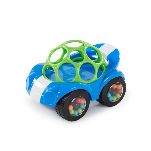 Bright Starts Oball Easy Grasp Rattle & Roll Juguete Coche Deportivo sin BPA Juguete para Gatear Infantil, 1 Paquete, Edad 3 Meses en adelante,