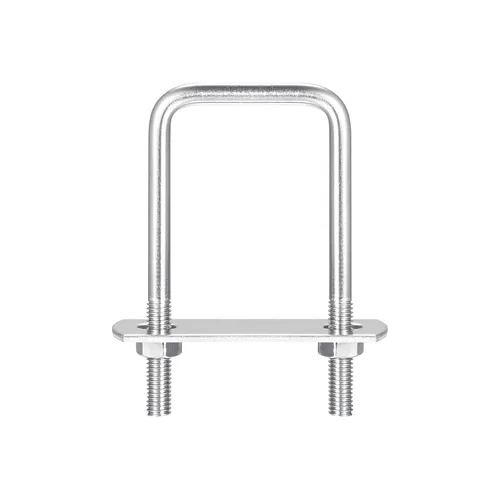 uxcell Pernos en U cuadrados, 2 juegos 37mm (1.46") de ancho interno 70mm de longitud M6, perno de abrazadera en U de acero inoxidable 304 con