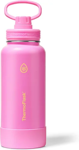 Vista 22 de Thermoflask - Paquete de 2 botellas de agua de acero inoxidable con aislamiento al vacío de doble pared de 24 onzas, negro/malaquita