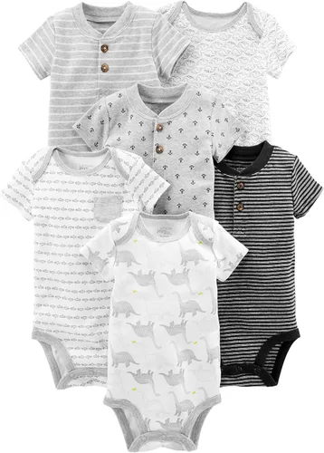 Simple Joys por Carters - Traje de manga corta para niños pequeños y bebés paquete de 6 trajes