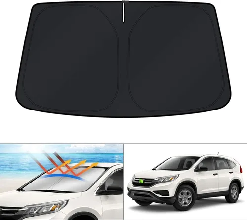 Vista 11 de KUST Parasol para parabrisas para Mazda 3 2010-2013, accesorios de ventana, parasol cubierta solar plegable, bloquea los rayos UV, mantiene