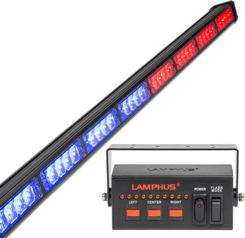 Vista 11 de lamphus SolarBlast sbls64 29" 24 W LED Advertencia Tráfico de Emergencia Advisor – Barra de luz ámbar azul, Ambar