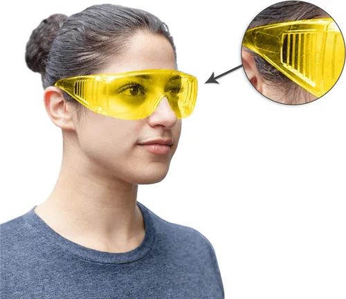 Vista 6 de SAFE HANDLER BISON LIFE Diamont Vented Over Glasses Safety Glasses Meets ANSI Z87.1, Impact Resistant Polycarbonate Lens