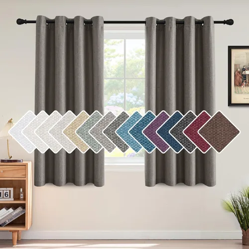 Vista 53 de H.VERSAILTEX Cortina de lino para oscurecer la habitación para dormitorio/sala de estar, cortinas opacas extra anchas de 100 x 84 pulgadas