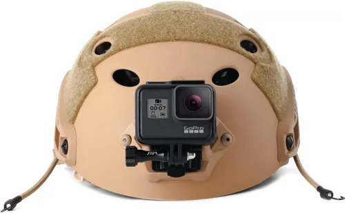 Vista 4 de HSU Kit de montaje de casco NVG de aluminio y brazo de extensión curvado, montaje en poste de metal, montaje de brazo de extensión para GoPro Hero