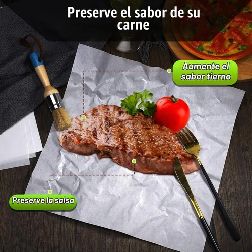 Vista 6 de 500 hojas de papel de carnicero blanco para sublimación, hojas de papel de carnicero desechables, hoja cuadrada de carne precortada, sin cera