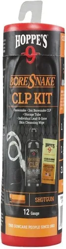 Hoppes Boresnake CLP Kit de limpieza para escopeta calibre 12, serpiente de pistola para kit de limpieza de pistola (210012)