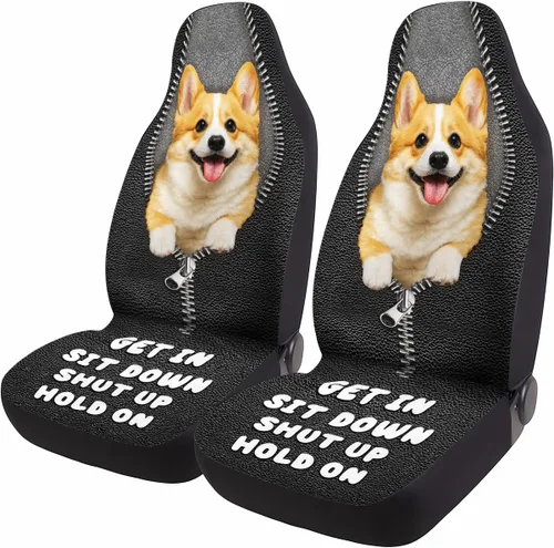Vista 34 de GENANY Horror Nightmare Skellington - 2 fundas de asiento delantero para automóvil, camión, SUV, regalos de Navidad, funda de asiento de cubo