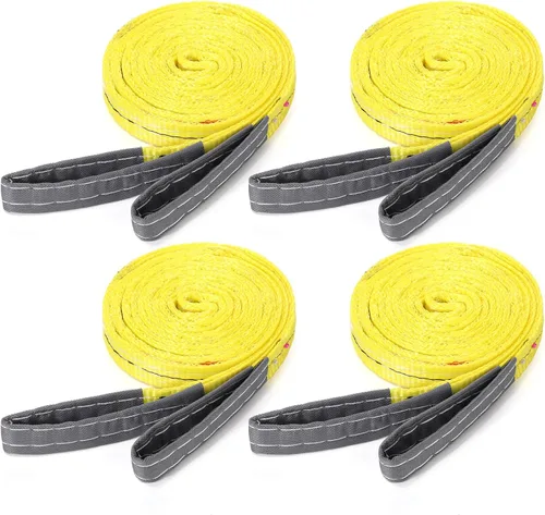 Vista 13 de 4 piezas de correas de eslinga de elevación correas de eslinga web resistentes de poliéster y nailon para uso en automóviles al aire libre