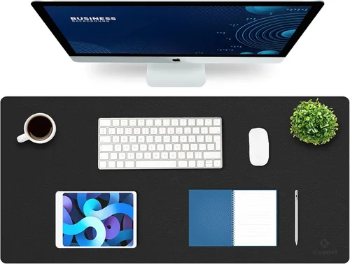 Vista 30 de K KNODEL Alfombrilla de escritorio pequeña de cuero para oficina, para mouse y teclado, alfombrilla para computadora y laptop, protector y cubierta